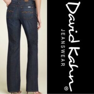 David Kahn "Lauren" bootcut dark distressed wash size 14 women’s